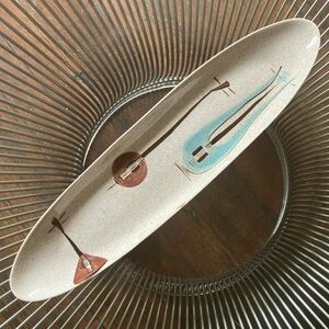 Vintage Red Wing Lute Song Bread Tray Serving Dish